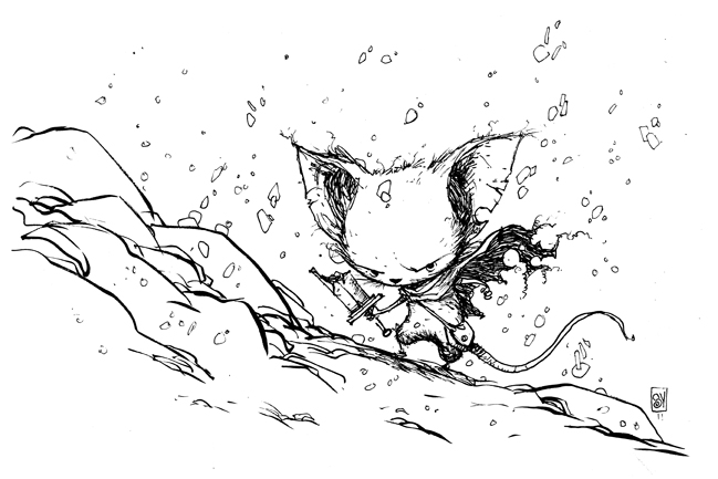 649x433 Daily Sketch Mouse Guard - Guard Sketch