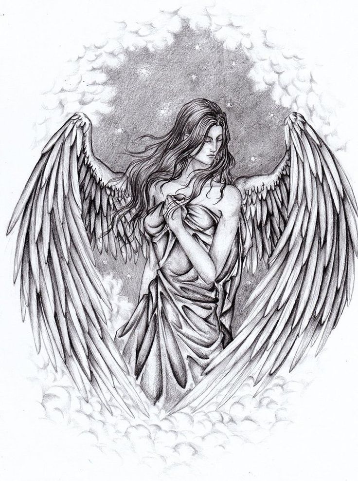 736x987 Pencil Drawings Of Guardian Angels Angel By ~yazoolovrec On - Guardian Angel Sketch