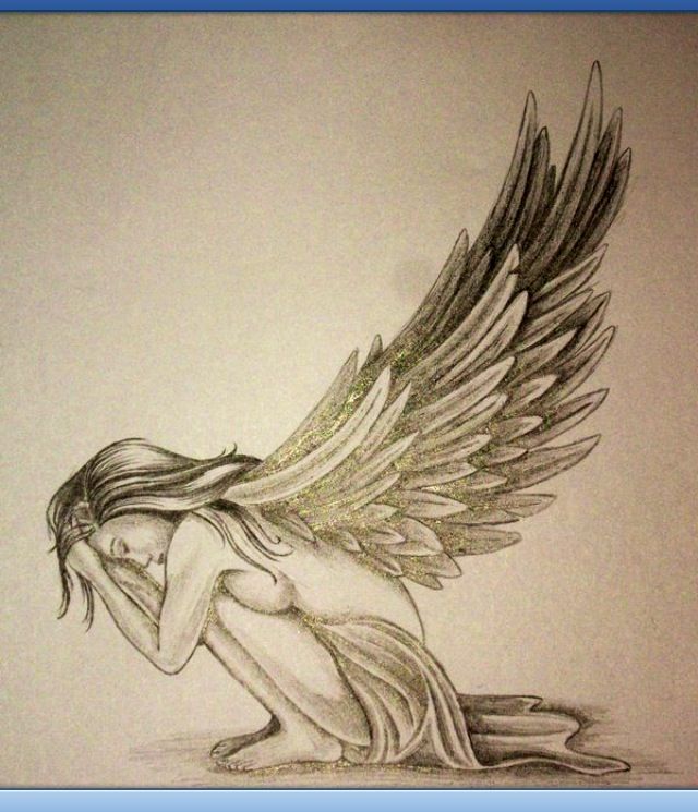 640x745 Pretty Angel Sketch... Lt3 Hard Times Angel Sketch - Guardian Angel Sketch
