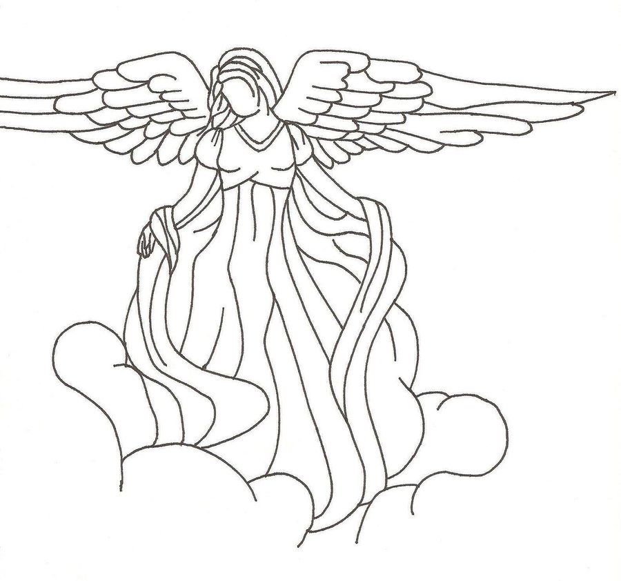 900x842 Guardian Angel Sketches - Guardian Angel Sketch