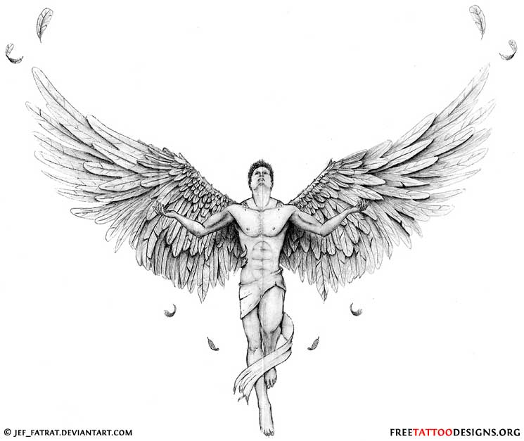 Guardian Angel Tattoo Sketches At Paintingvalley.com 