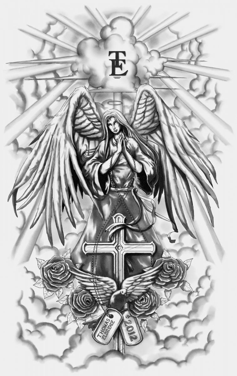 757x1200 Pin By Erty Suka On Tattoo Designs Tattoos, Sleeve - Guardian Angel Tattoo Sketches