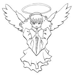 236x241 The 37 Best Angel Tattoo Drawings For Stencil Images - Guardian Angel Tattoo Sketches