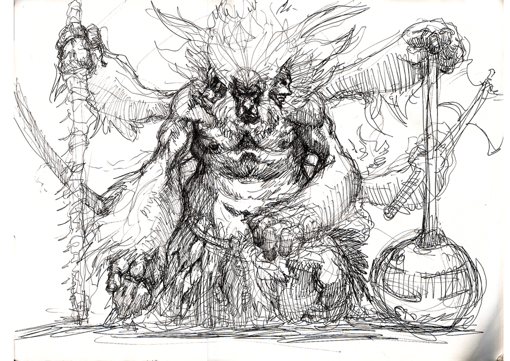 1000x707 Guardian Sketch By Kingmong - Guardian Sketch