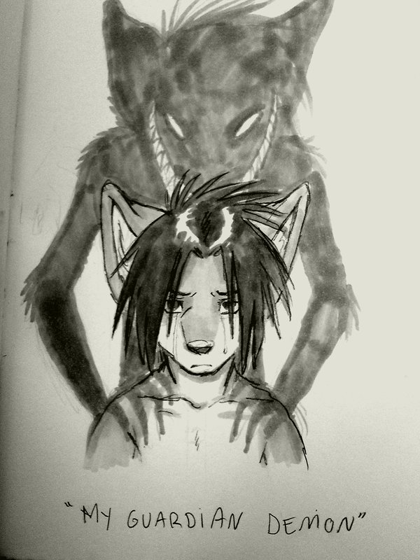 600x800 My Guardian Demon - Guardian Sketch