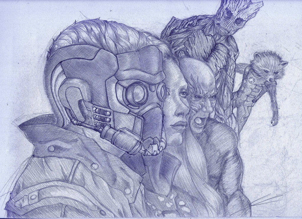 1024x744 Guardians Of The Galaxy By Chrono Kira - Guardians Of The Galaxy Sketch