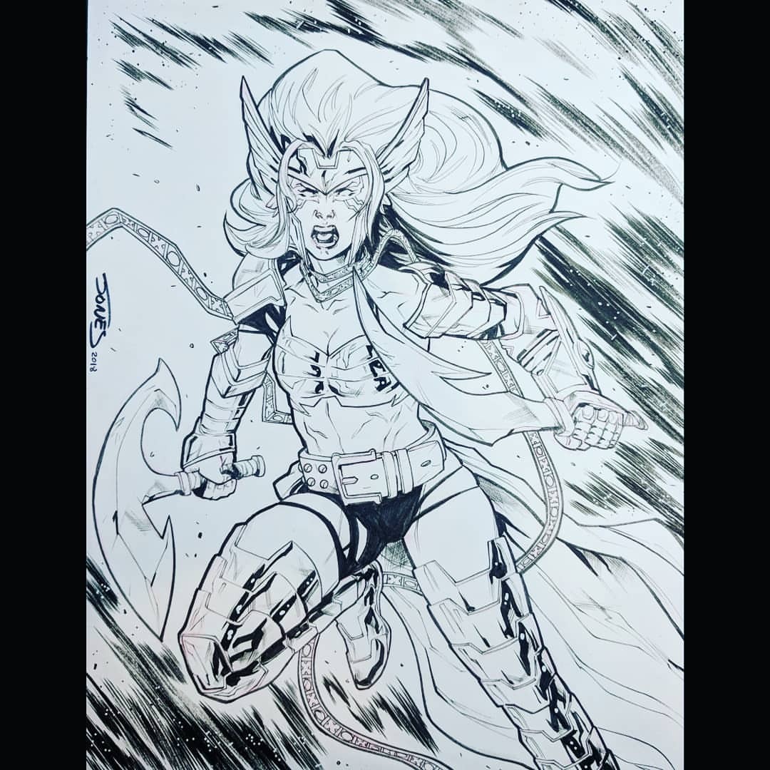 1080x1080 Will Jones Angela From Guardians Of The Galaxy Sketch . . - Guardians Of The Galaxy Sketch