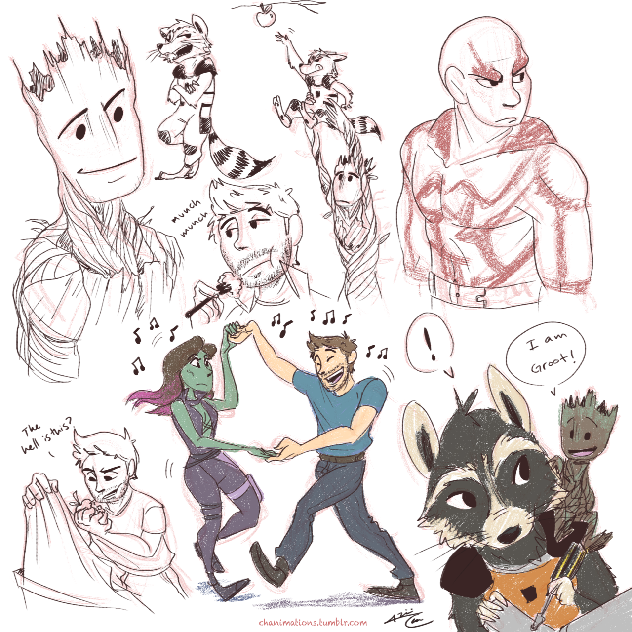 1280x1280 Cute Guardians Of The Galaxy Sketches By Chanimations Guardians - Guardians Of The Galaxy Sketch