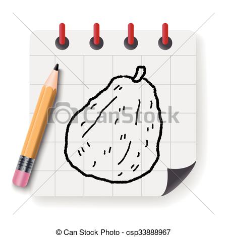 450x470 Guava Clipart Sketch - Guava Sketch