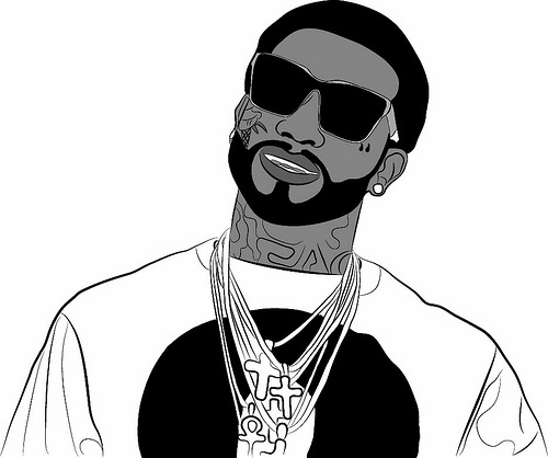 500x418 Gucci Mane Cartoon - Gucci Mane Sketch