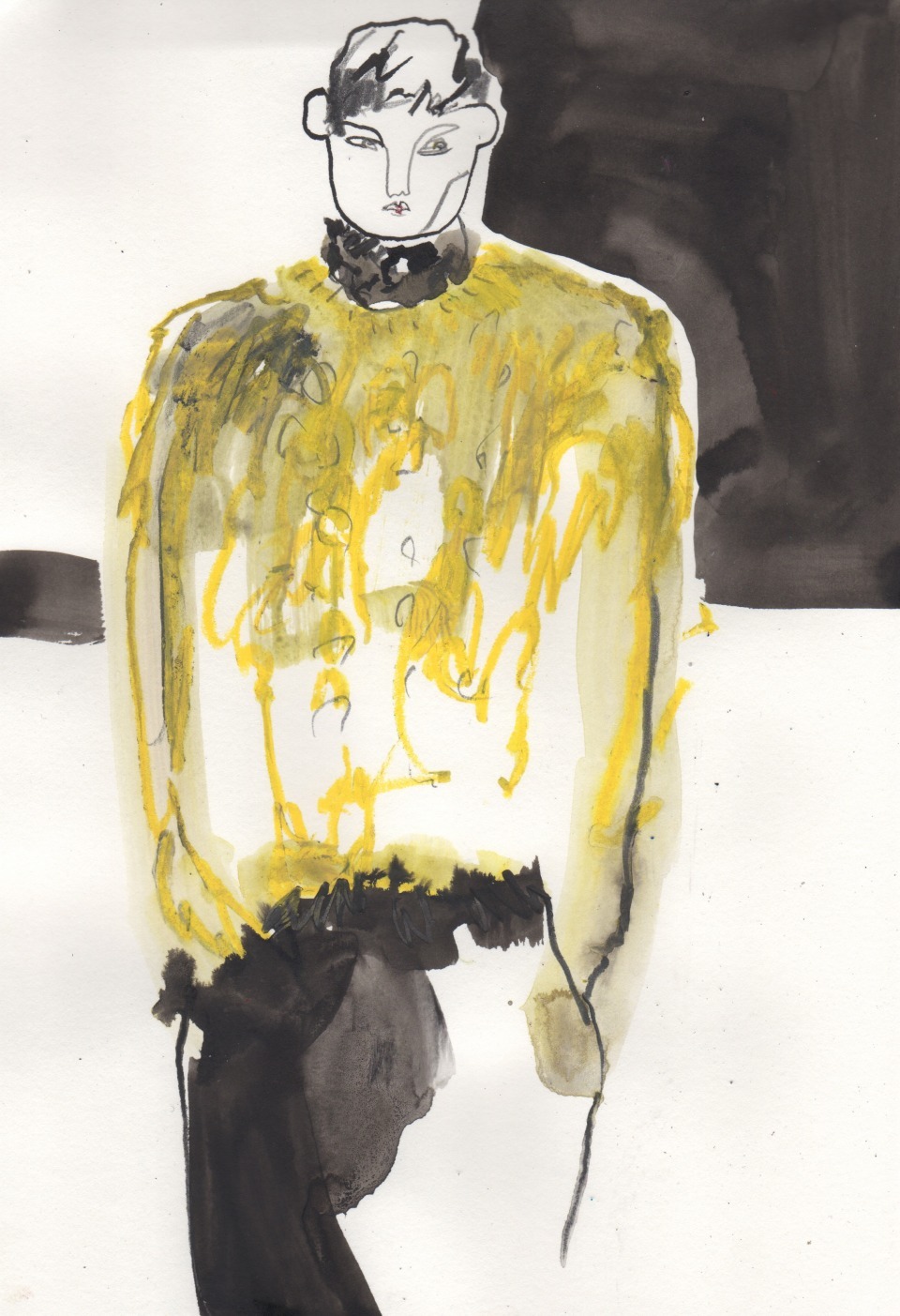 960x1403 Helen Bullock Sketches Live From The Gucci Show - Gucci Sketches