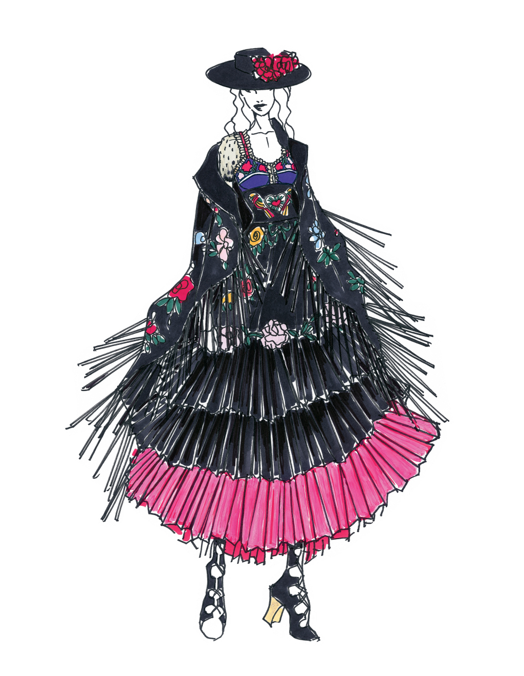 1024x1319 Madonna Tour Designers03a Sketch From Gucci - Gucci Sketches