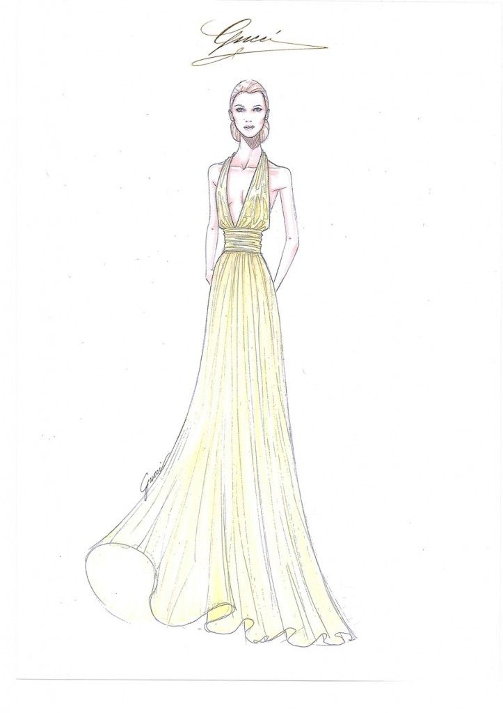 723x1024 Blake Lively Sketch - Gucci Sketches