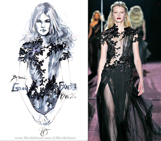 670x586 Fashion Sketch Gucci Fw 1213 - Gucci Sketches