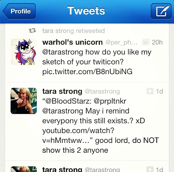 610x603 Guess What Tara Strong Rted My Sketch Of Her Fragile Things - Guess My Sketch