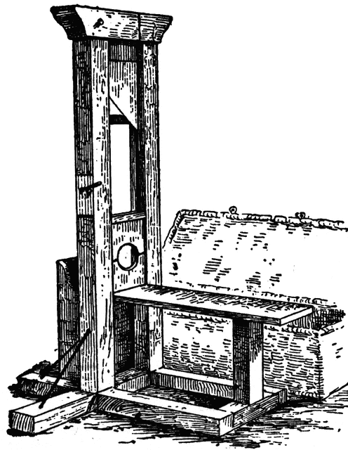 496x640 Guillotine Clipart Etc - Guillotine Sketch