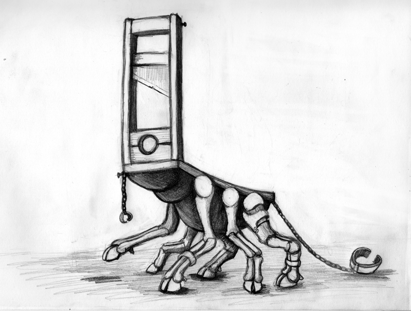 800x606 Guillotine Beast By Ashleyrussell - Guillotine Sketch