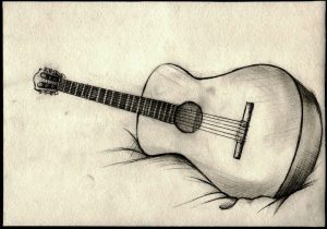 300x210 Guitar Pencil 3d Sketch 3d Pencil Drawing Guitars Guitar Pencil 3d - Guitar Pencil Sketches