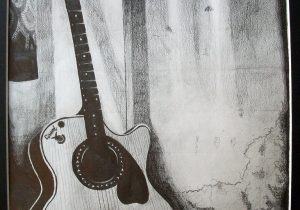 300x210 Guitar Pencil Sketches Guitar Pencil Drawing - Guitar Pencil Sketches