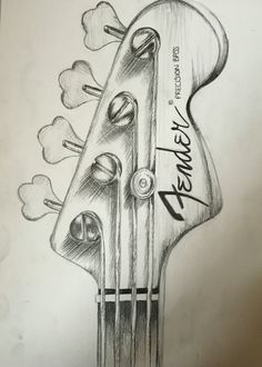 236x330 Bass Guitar Drawing - Guitar Pencil Sketches