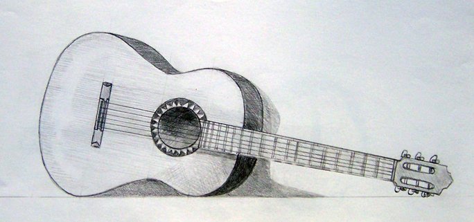 684x321 Drawn Guitar Pencil Sketch 3341201 - Guitar Pencil Sketches