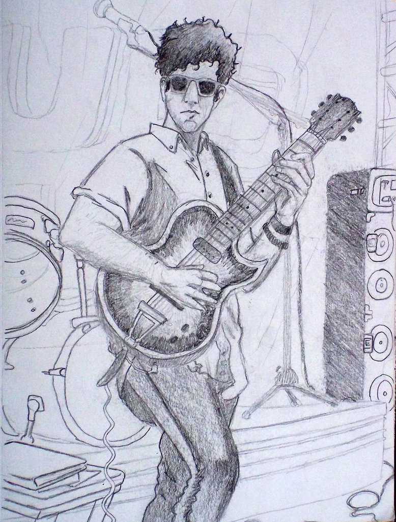 778x1026 Guitar Player Drawing By Mallorylucas - Guitar Player Sketch