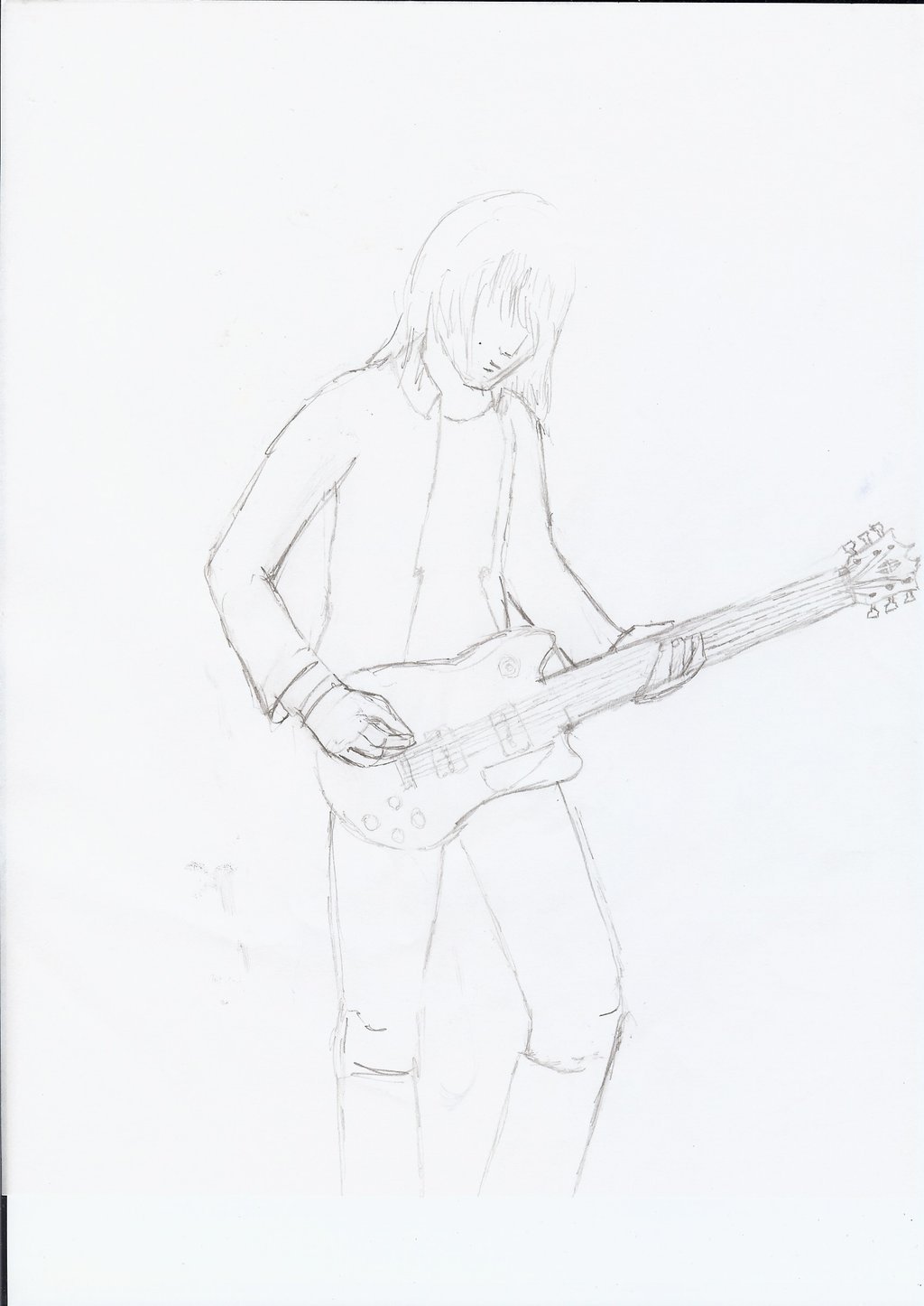 1024x1446 Sketch Guitar Player By Wullshukker - Guitar Player Sketch