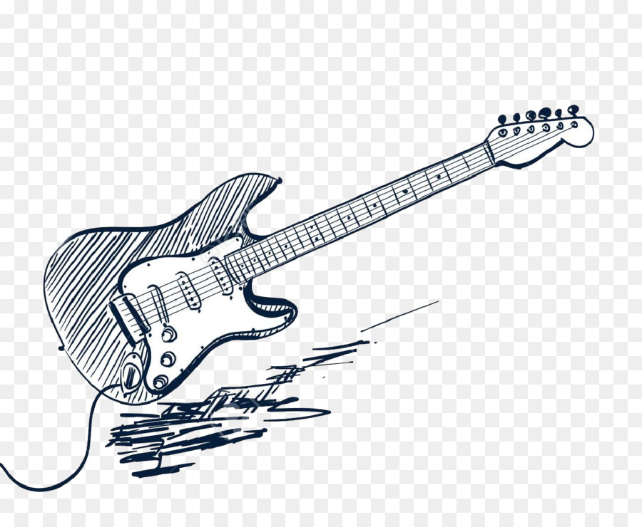 900x740 Drawing Electric Guitar Sketch Vector Graphics - Guitar Sketch