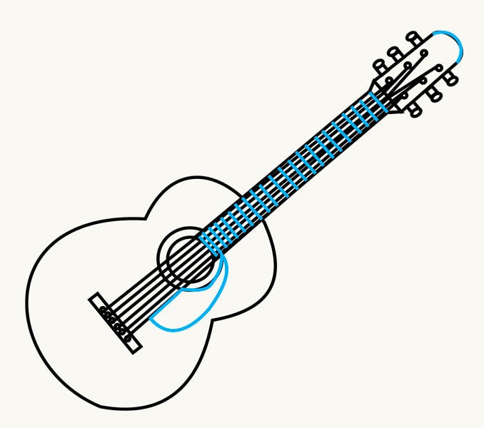 678x600 How To Draw A Guitar In A Few Easy Steps Easy Drawing Guides - Guitar Sketch Easy