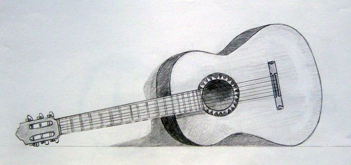 684x321 Inspirational Drawings Guitar - Guitar Sketch Easy