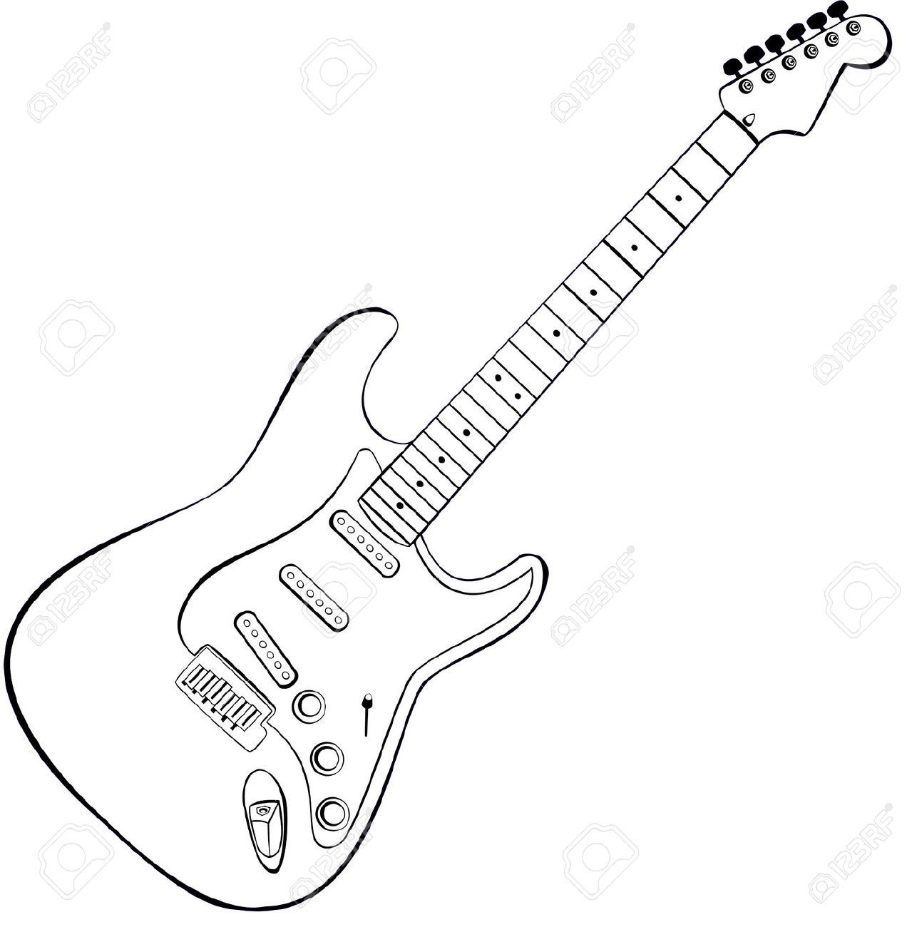 1279x1300 Electric Guitar Drawings - Guitar Sketch Images