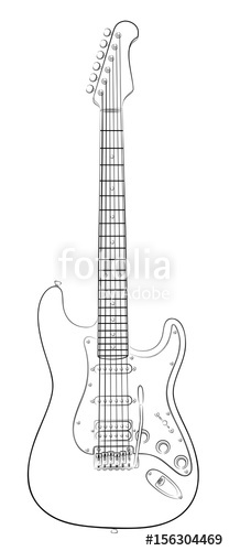 208x500 Guitar Sketch. Stock Photo And Royalty Free Images On Fotolia - Guitar Sketch Images