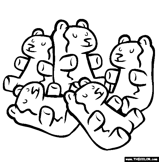 554x565 Gummy Bear Clipart Coloring - Gummy Bear Sketch