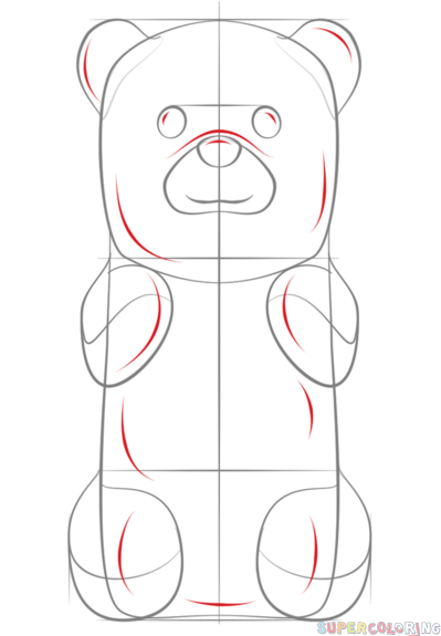 399x575 How To Draw A Gummy Bear Step By Step. Drawing Tutorials For Kids - Gummy Bear Sketch