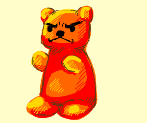 300x250 Tough Gummy Bear Drawing By Belated - Gummy Bear Sketch