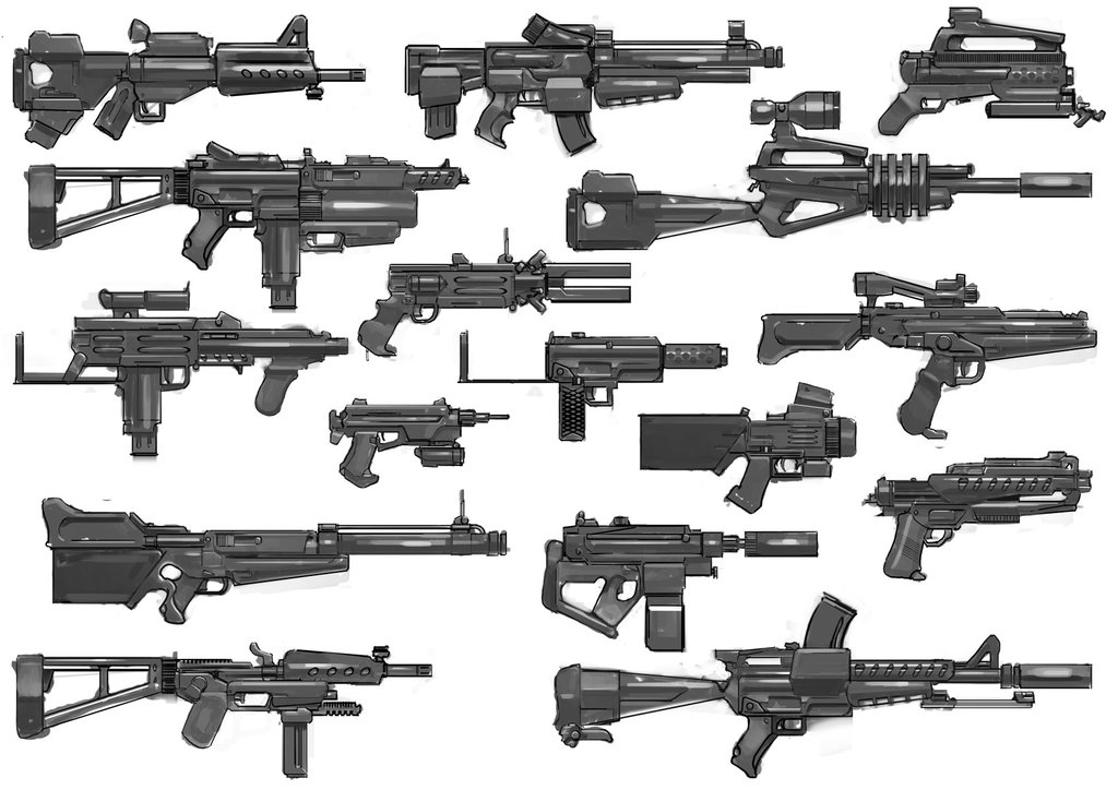 1024x724 Image - Gun Sketch