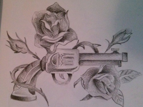 500x375 Guns N Roses Drawing Discovered By Jamesmetallica - Guns And Roses Sketch