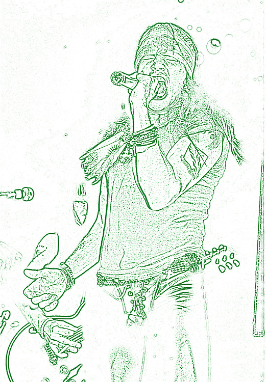 521x750 Guns N Roses 130.jpg Vintage Music Images By David Plastik - Guns N Roses Sketch