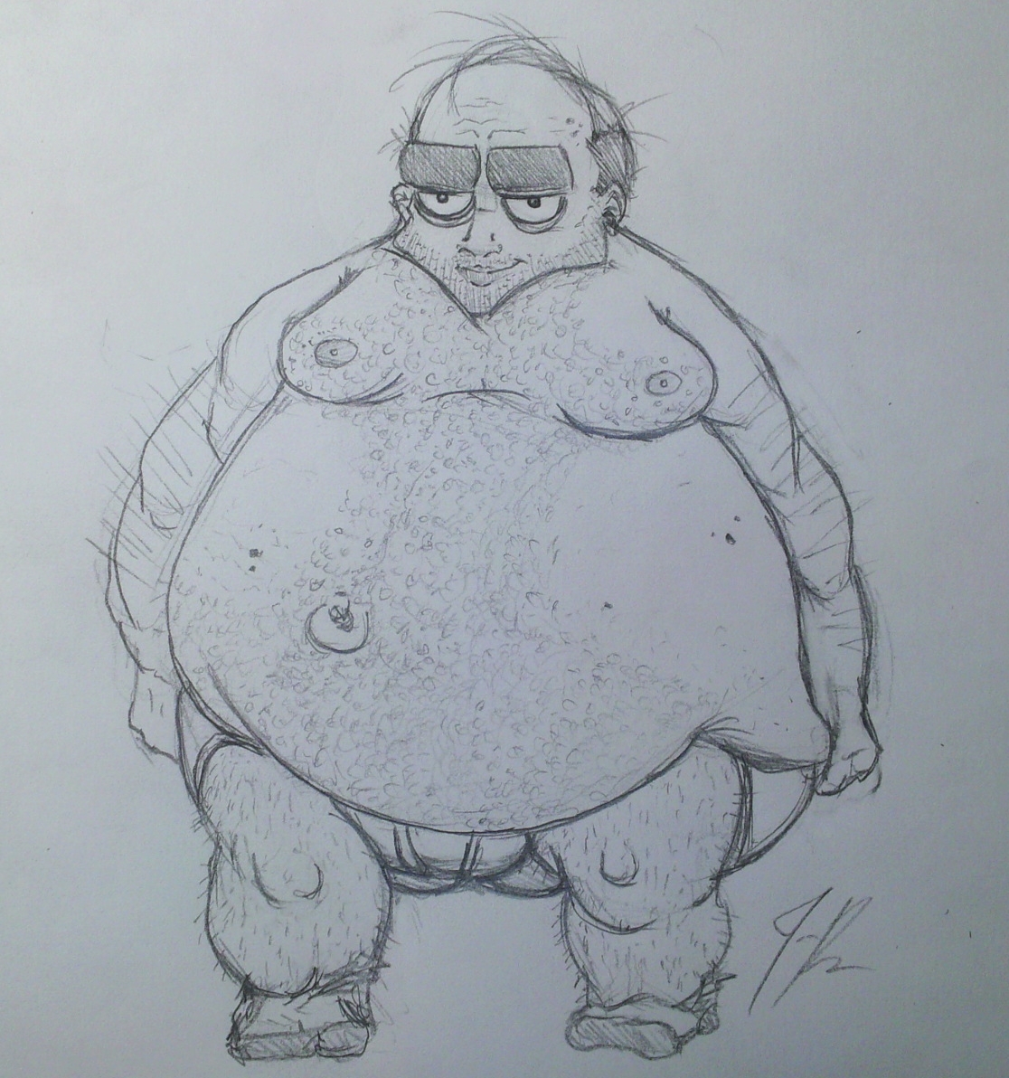 1116x1192 Fat Guy Sketch By Jaymanimation On Newgrounds - Guy Sketch