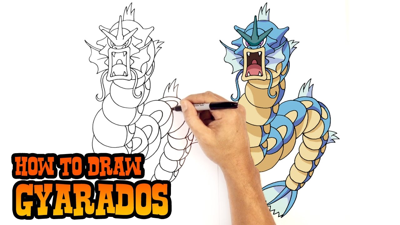 1280x720 How To Draw Gyarados Pokemon - Gyarados Sketch