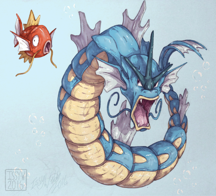 715x649 Sketchbook Pro Mobile Drawings Magikarp And Gyarados - Gyarados Sketch
