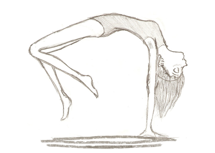 900x642 Gymnast Sketch By Ultrasuperkamiguru - Gymnast Sketch