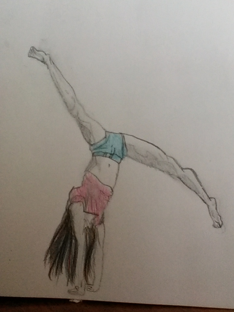 768x1024 Gymnast Sketch By Artistically Me - Gymnast Sketch