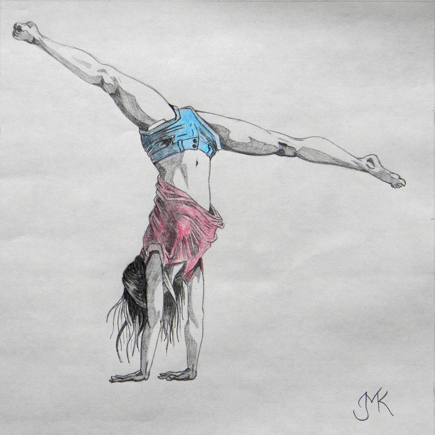Gymnast Sketch at PaintingValley.com | Explore collection of Gymnast Sketch