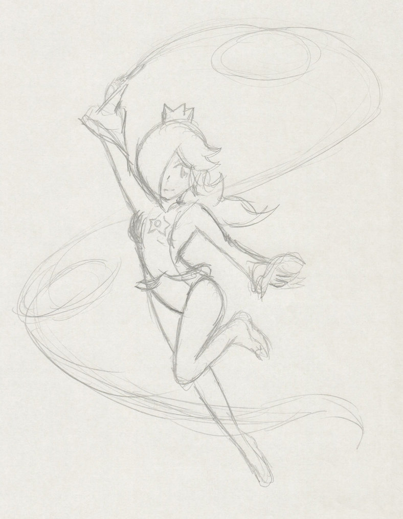 788x1015 Rosalina Galactic Gymnast Sketch By Xero J - Gymnast Sketch