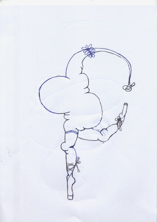 512x724 Artwork - Gymnast Sketch