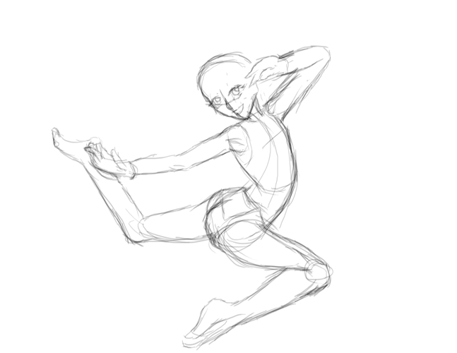 647x500 Sketches - Gymnast Sketch