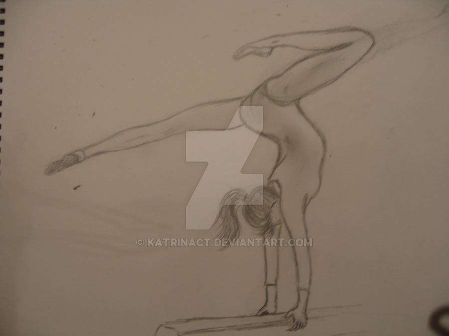 900x675 Gymnast Sketch 1 By Katrinact - Gymnast Sketch