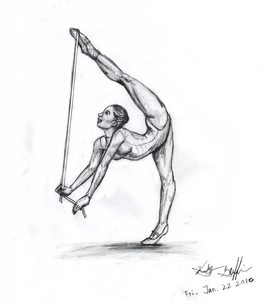 260x306 Download Draw Gymnastics Clipart How To Draw People Gymnastics Sketch - Gymnast Sketch