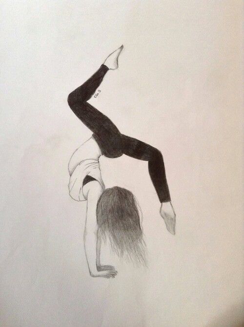 500x669 Pin By Hilary On Dibujos Gymnastics, Drawings And - Gymnastic Sketch